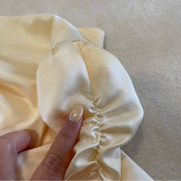 Song of Style Cream Satin Dala Wrap Dress - Picture 7 of 8